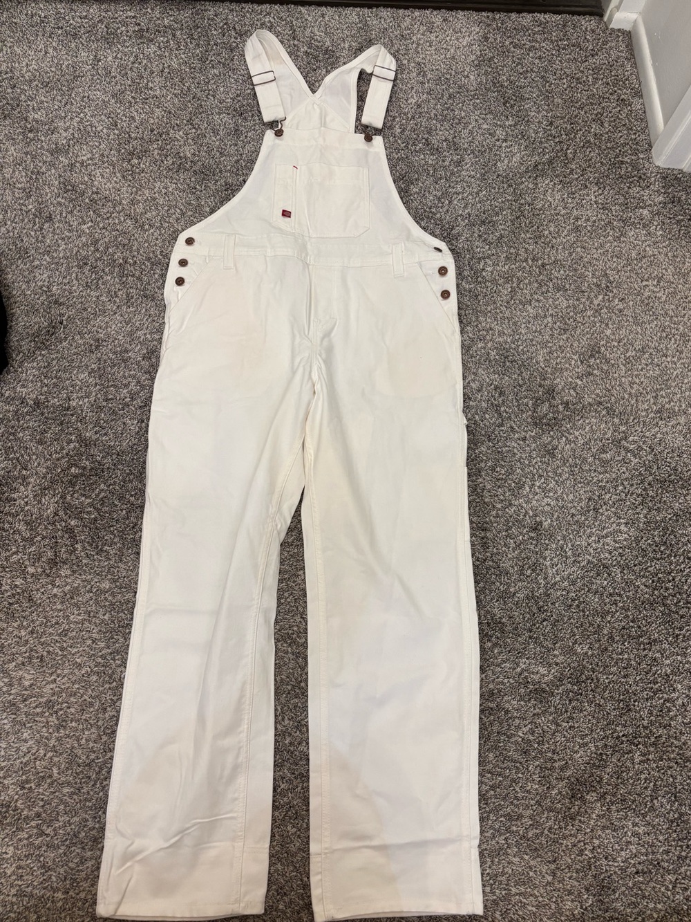 NWOT Dickies White Women's Overalls SZ Medium